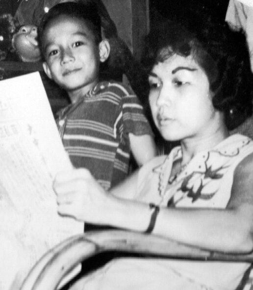 katherine & kid bw